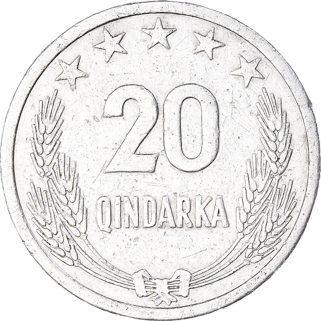 Moeda, Albânia, 20 Qindarka, 1964
