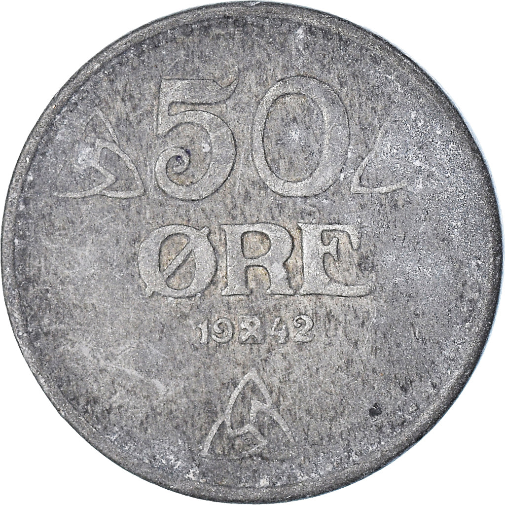 Coin, Norway, 50 Öre, 1942