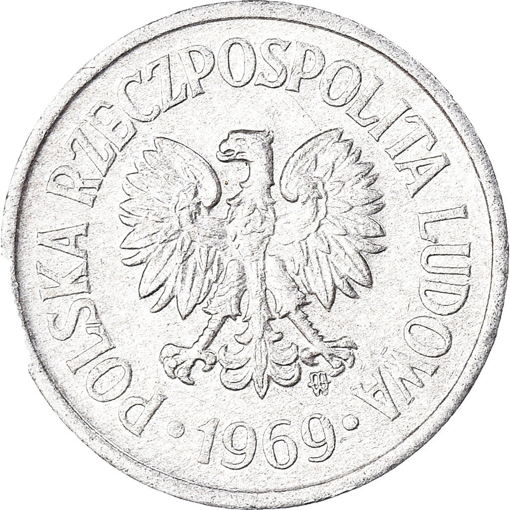 Münze, Polen, 10 Groszy, 1969
