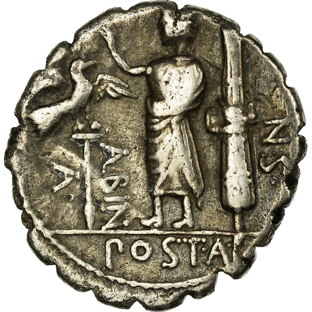 Moneda, Postumia, Denarius, Rome, MBC, Plata, Babelon:8