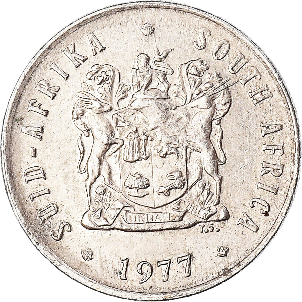 Coin, South Africa, 5 Cents, 1977