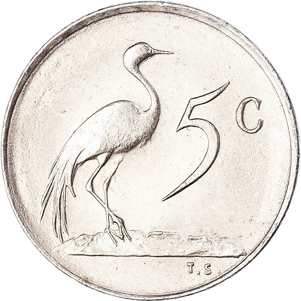 Coin, South Africa, 5 Cents, 1977