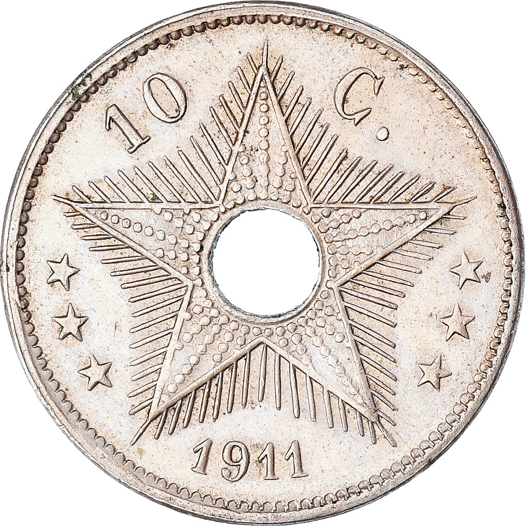 Moneda, Congo belga, 10 Centimes, 1911