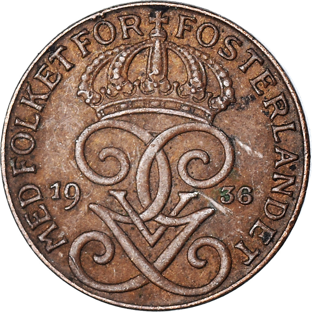Münze, Schweden, Ore, 1936