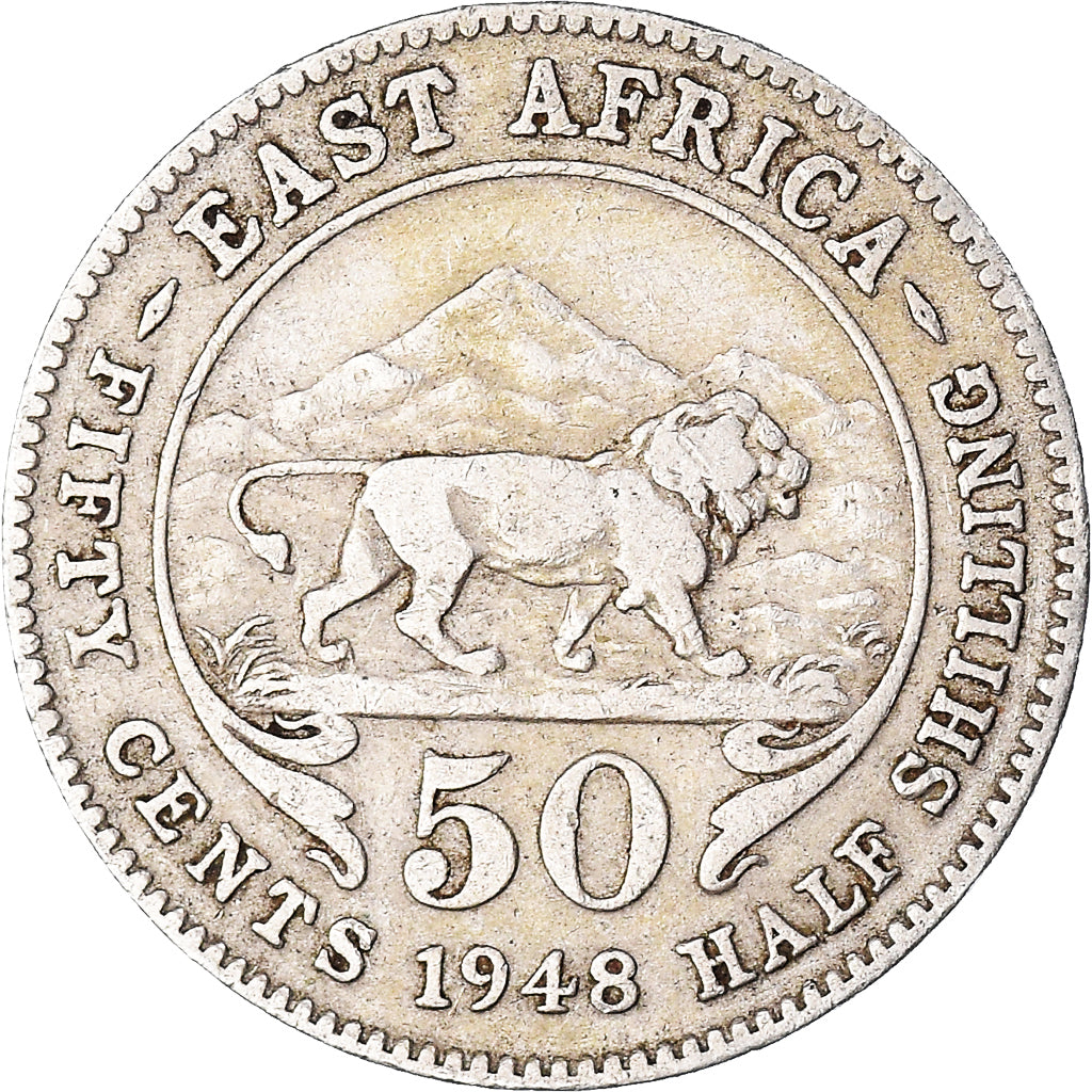 Coin, EAST AFRICA, 50 Cents, 1948