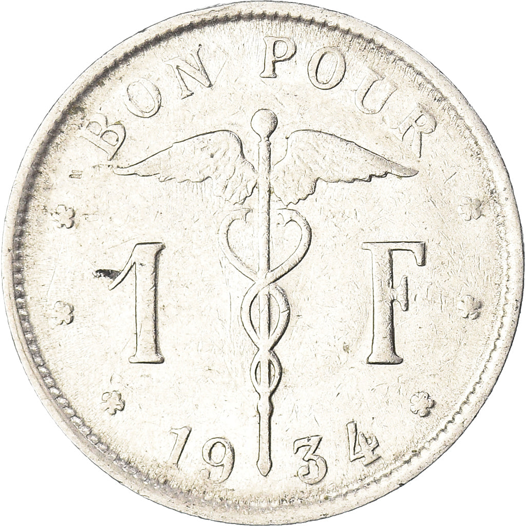 Moneda, Bélgica, Franc, 1934