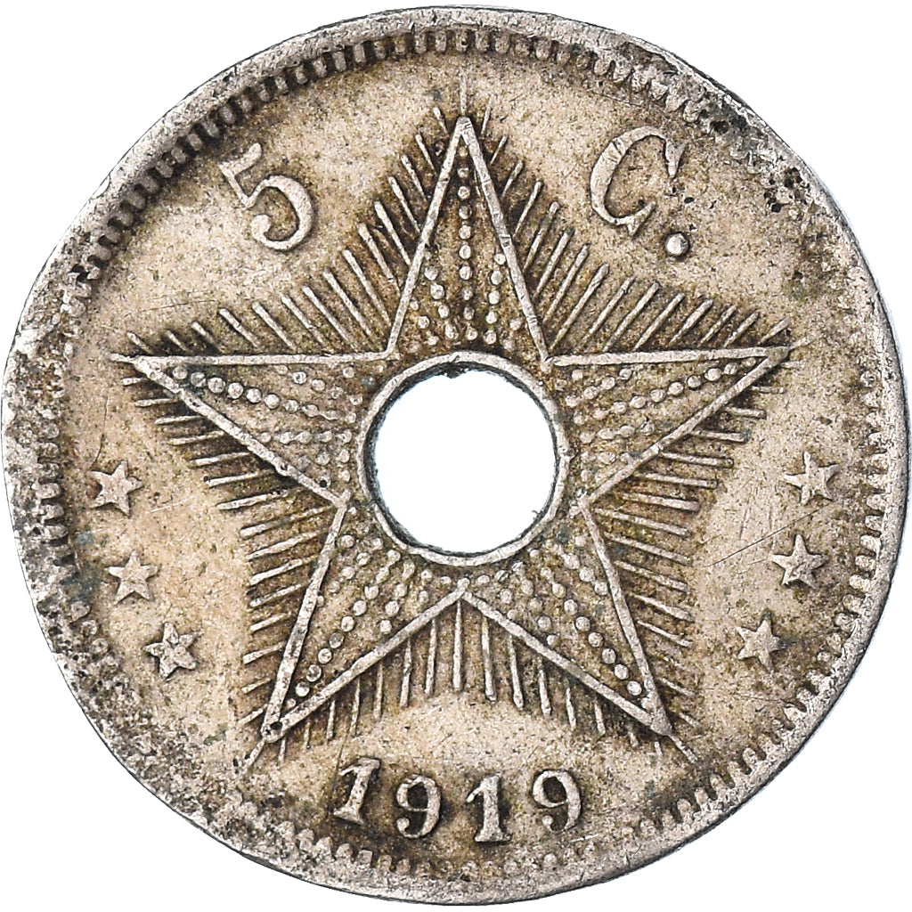 Coin, Belgian Congo, 5 Centimes, 1919