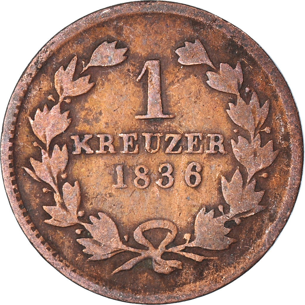Monnaie, Allemagne, Kreuzer, 1836