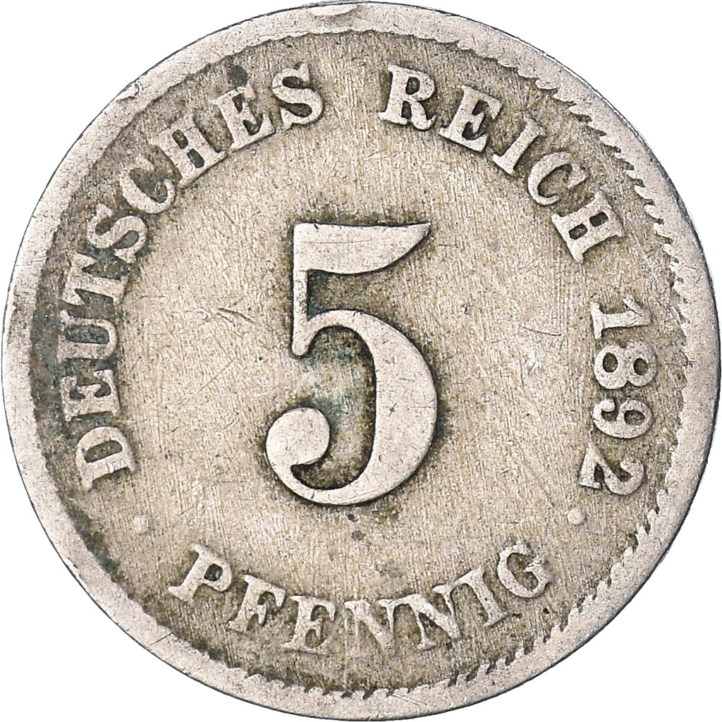 Coin, GERMANY - EMPIRE, 5 Pfennig, 1892