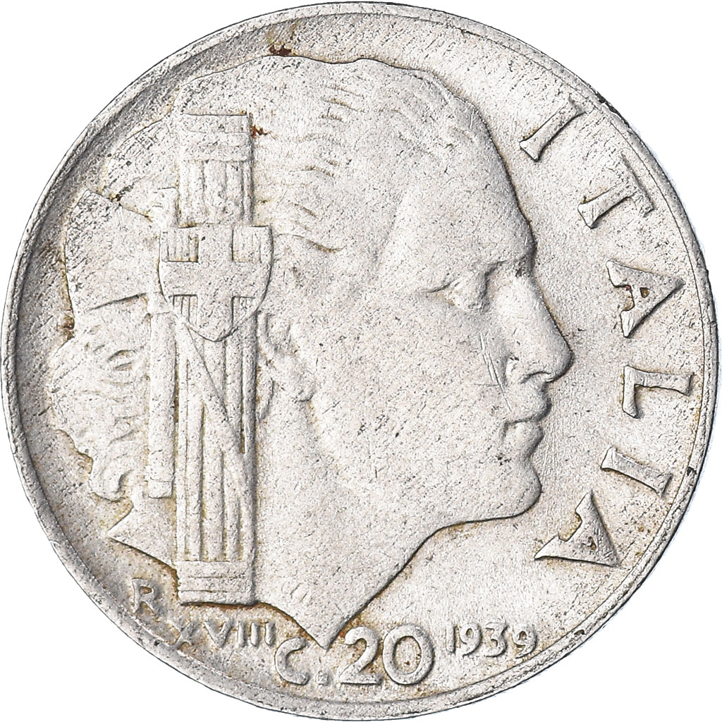 Moneta, Italia, 20 Centesimi, 1939