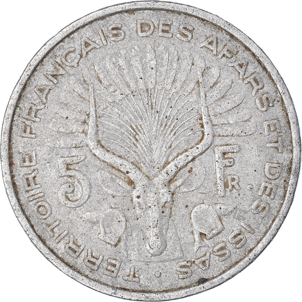 Moneda, Yibuti, 5 Francs, 1975