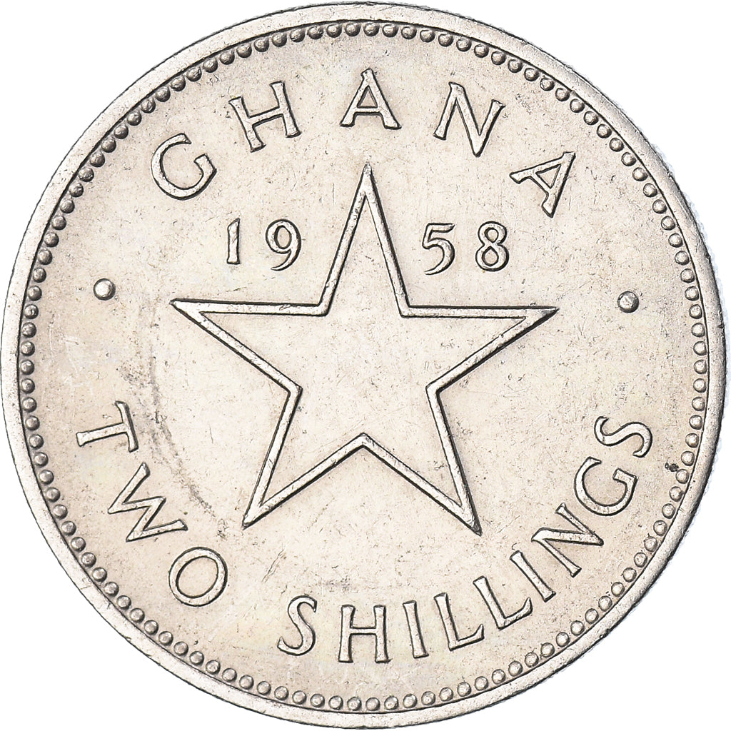 Moneda, Ghana, 2 Shilling, 1958