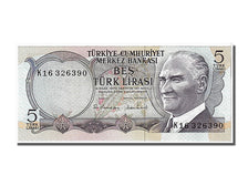 Banknote, Turkey, 5 Lira, 1970, KM:185, UNC(65-70)