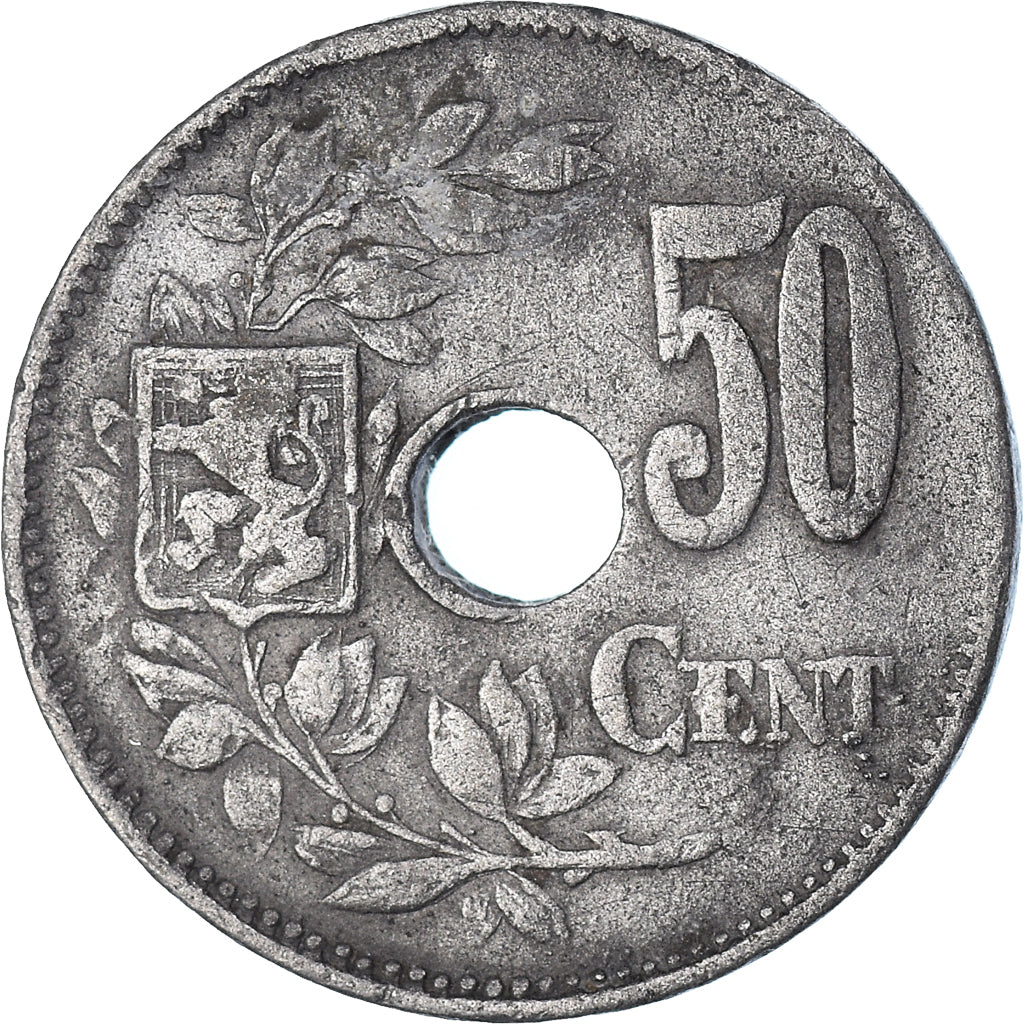 Moneta, Belgia, 50 Centimes, 1918