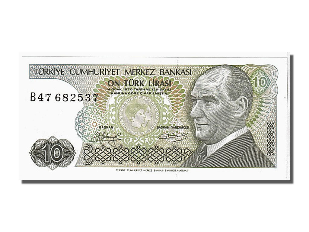 Banconote, Turchia, 10 Lira, 1970, KM:192, FDS