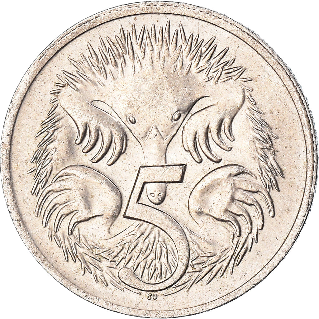 Moeda, Austrália, 5 Cents, 1975