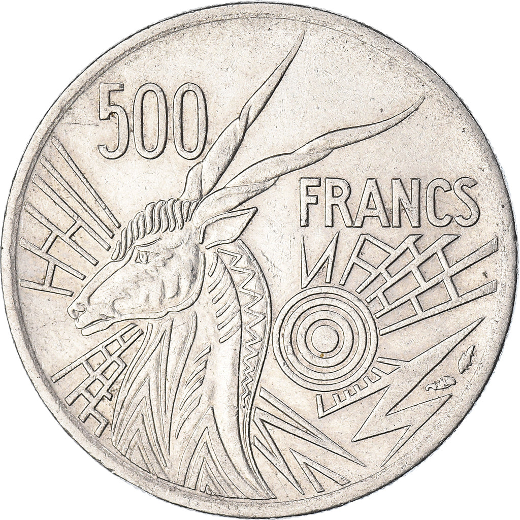 Coin, Central African States, 500 Francs, 1976