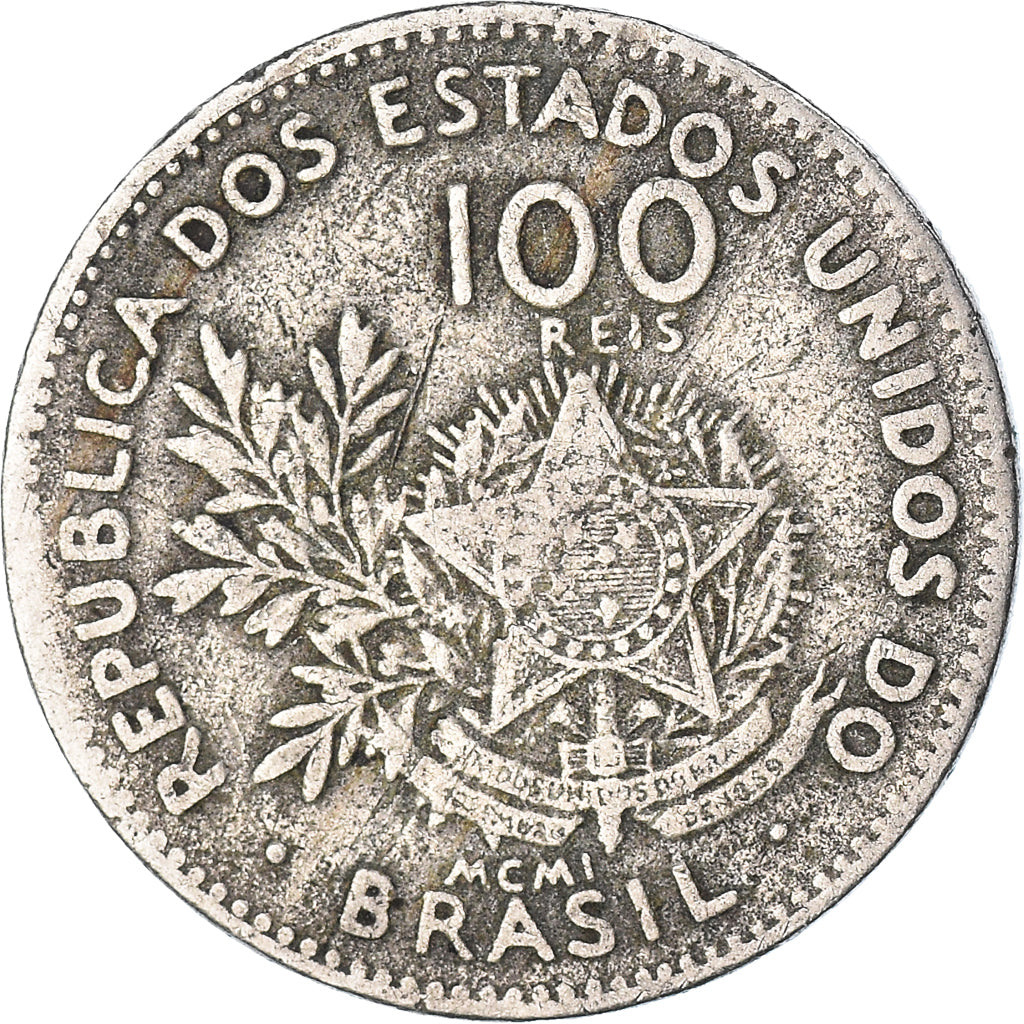 Münze, Brasilien, 100 Reis, 1901
