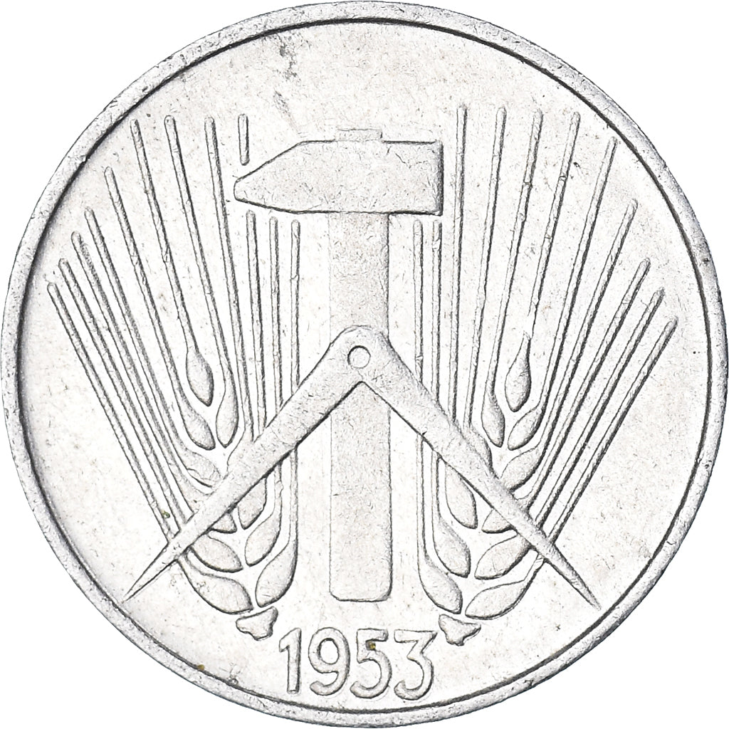 Moneta, REPUBBLICA DEMOCRATICA TEDESCA, 5 Pfennig, 1953