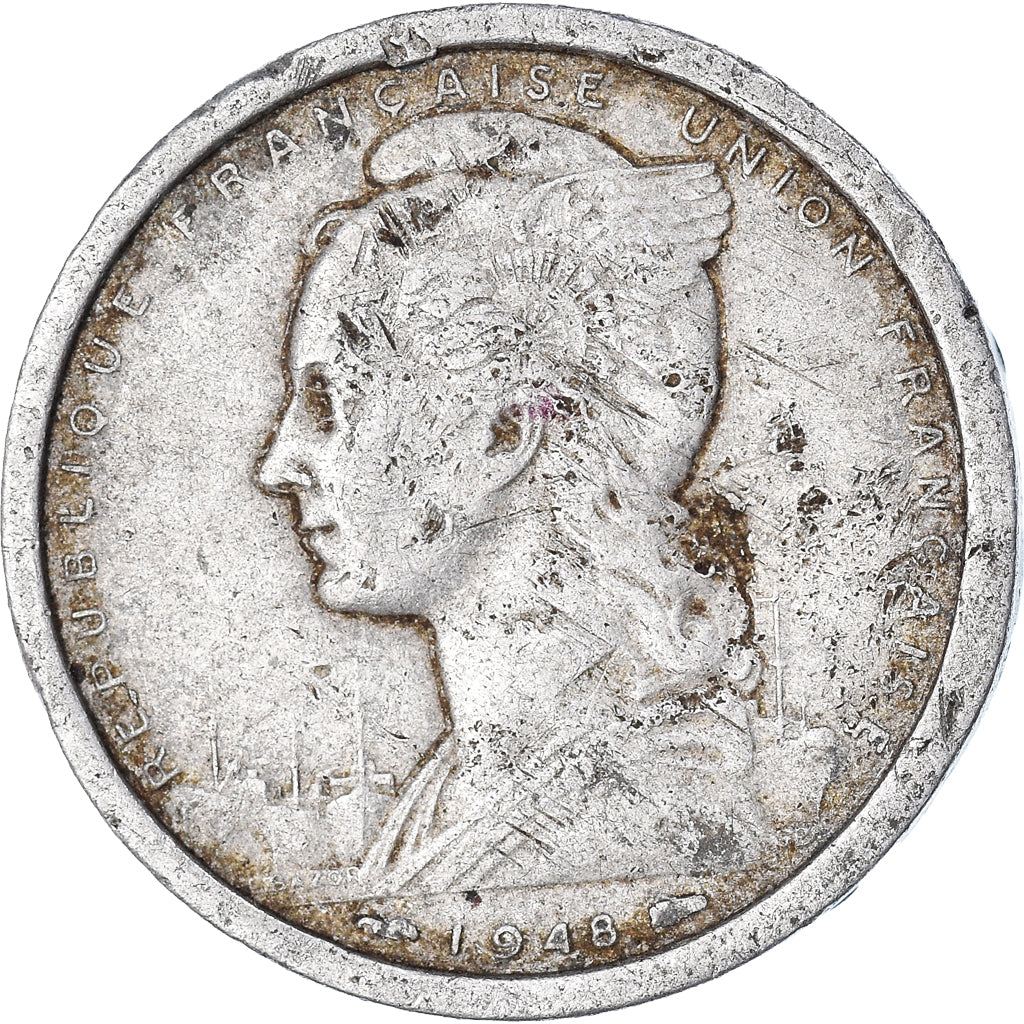 Moneta, Africa occidentale francese, 2 Francs, 1948
