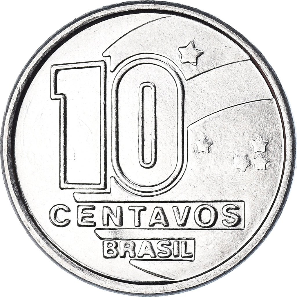 Moneda, Brasil, 10 Centavos, 1989