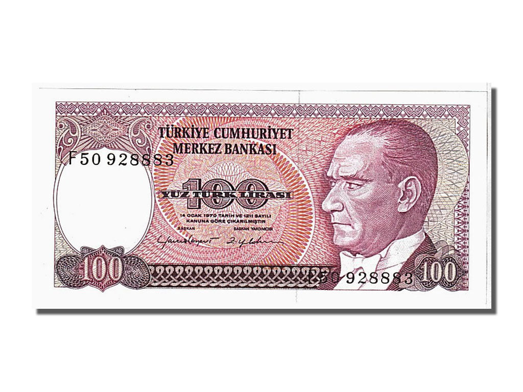 Geldschein, Türkei, 100 Lira, 1970, KM:194a, UNZ