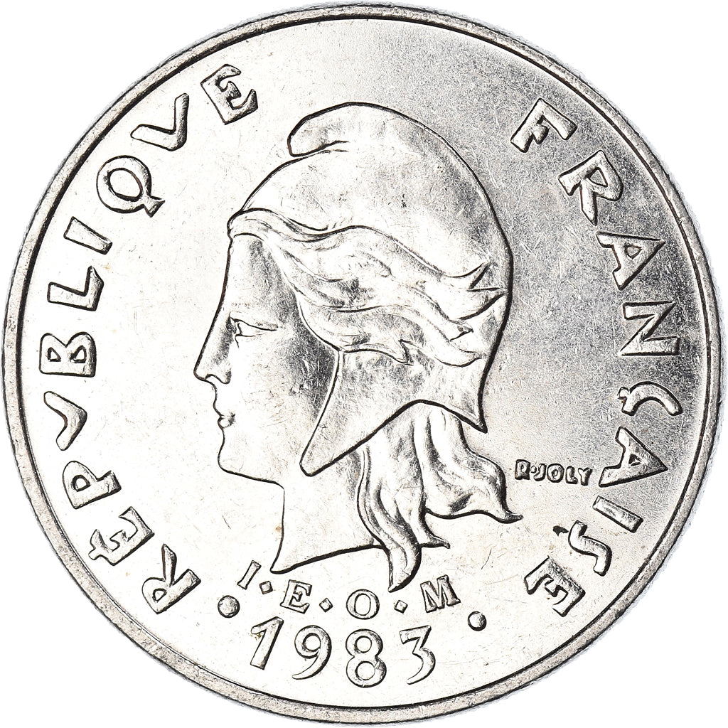 Moeda, Polinésia Francesa, 20 Francs, 1983