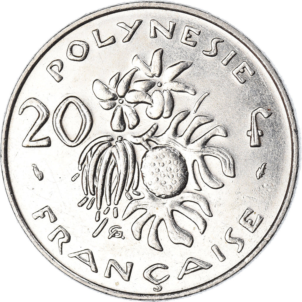 Moeda, Polinésia Francesa, 20 Francs, 1983