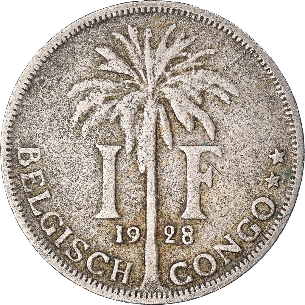 Moneda, Congo belga, Franc, 1928