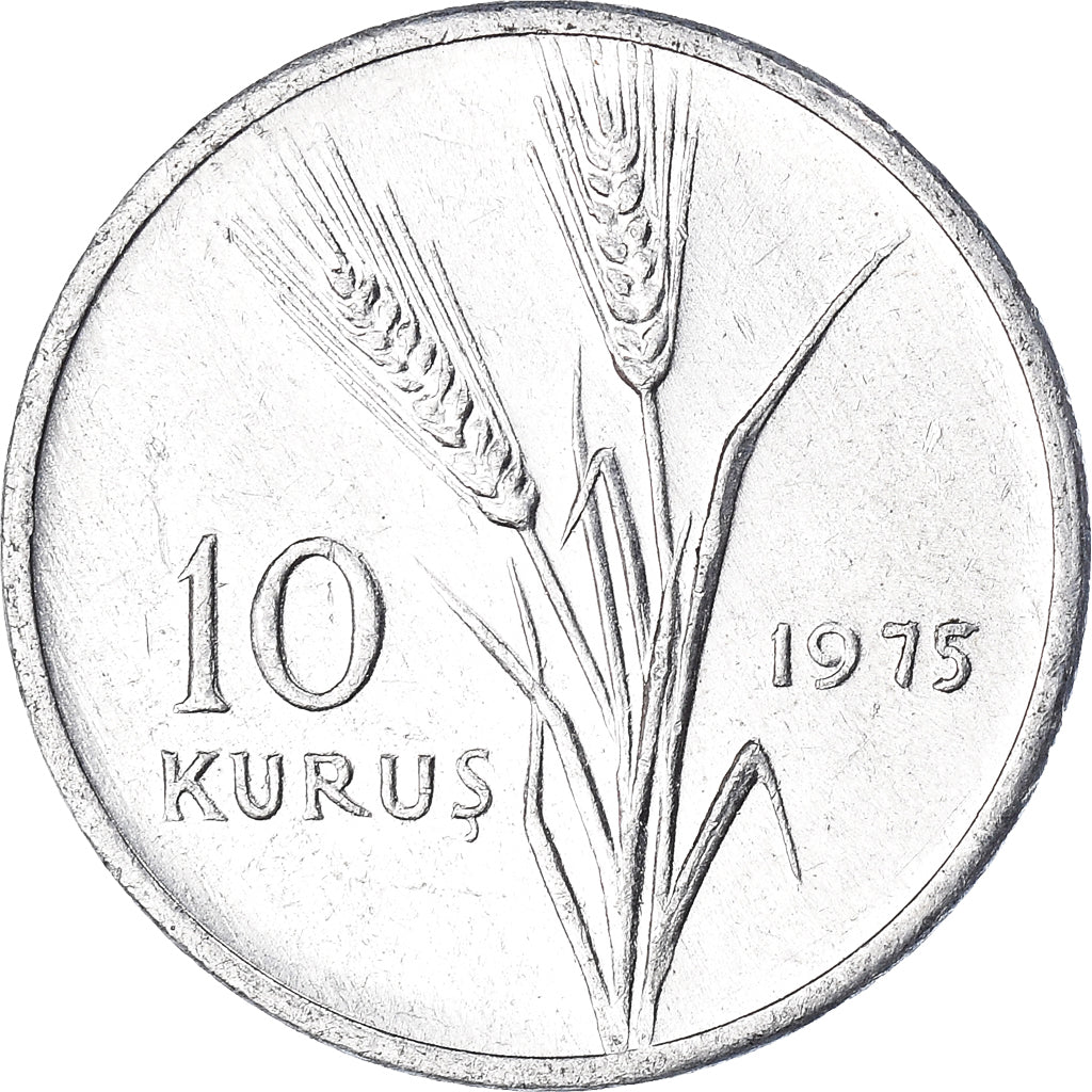 Moneda, Turquía, 10 Kurus, 1975