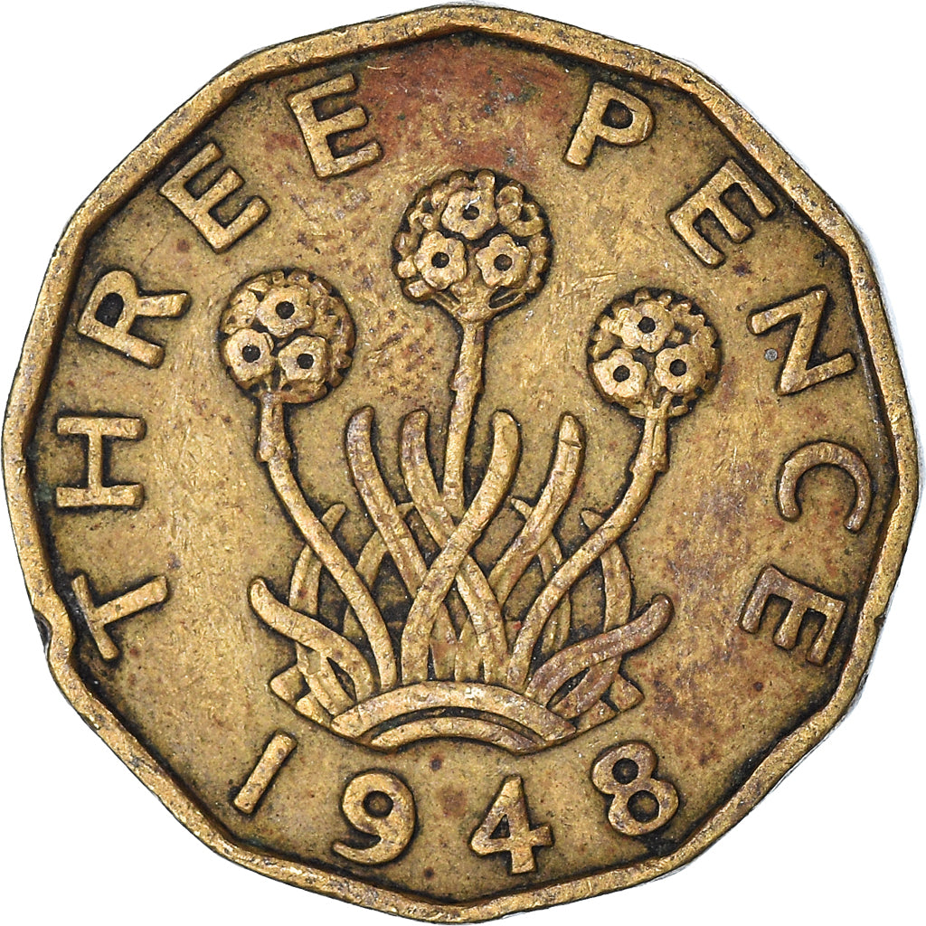 Coin, Great Britain, 3 Pence, 1948