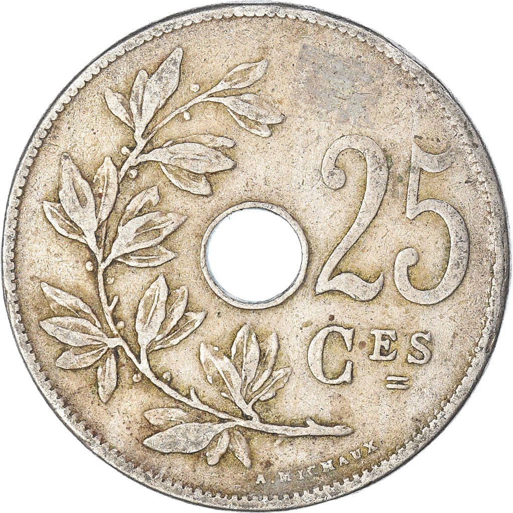 Moneta, Belgio, 25 Cents, 1913