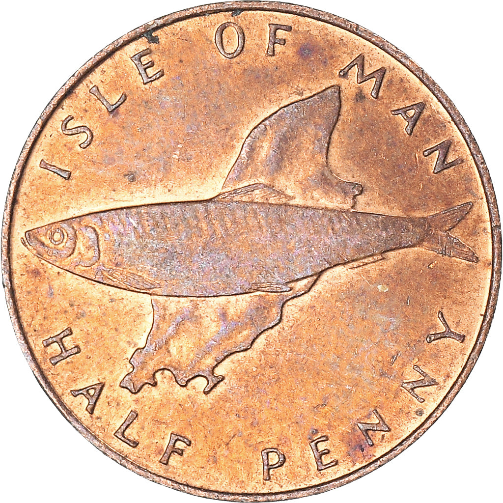Coin, Isle of Man, 1/2 Penny, 1976