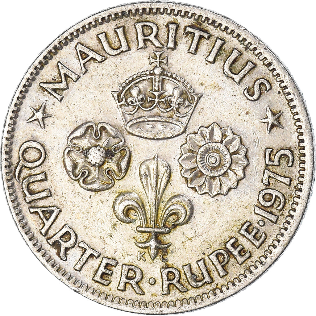 Monnaie, Maurice, 1/4 Rupee, 1975
