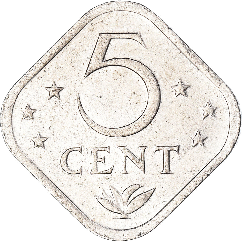 Monnaie, Antilles néerlandaises, 5 Cents, 1975