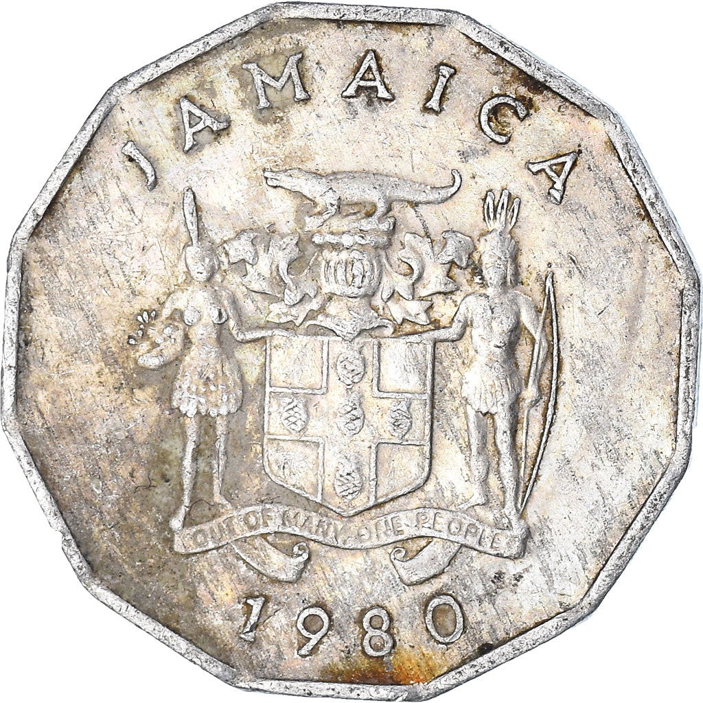 Moneda, Jamaica, Cent, 1980