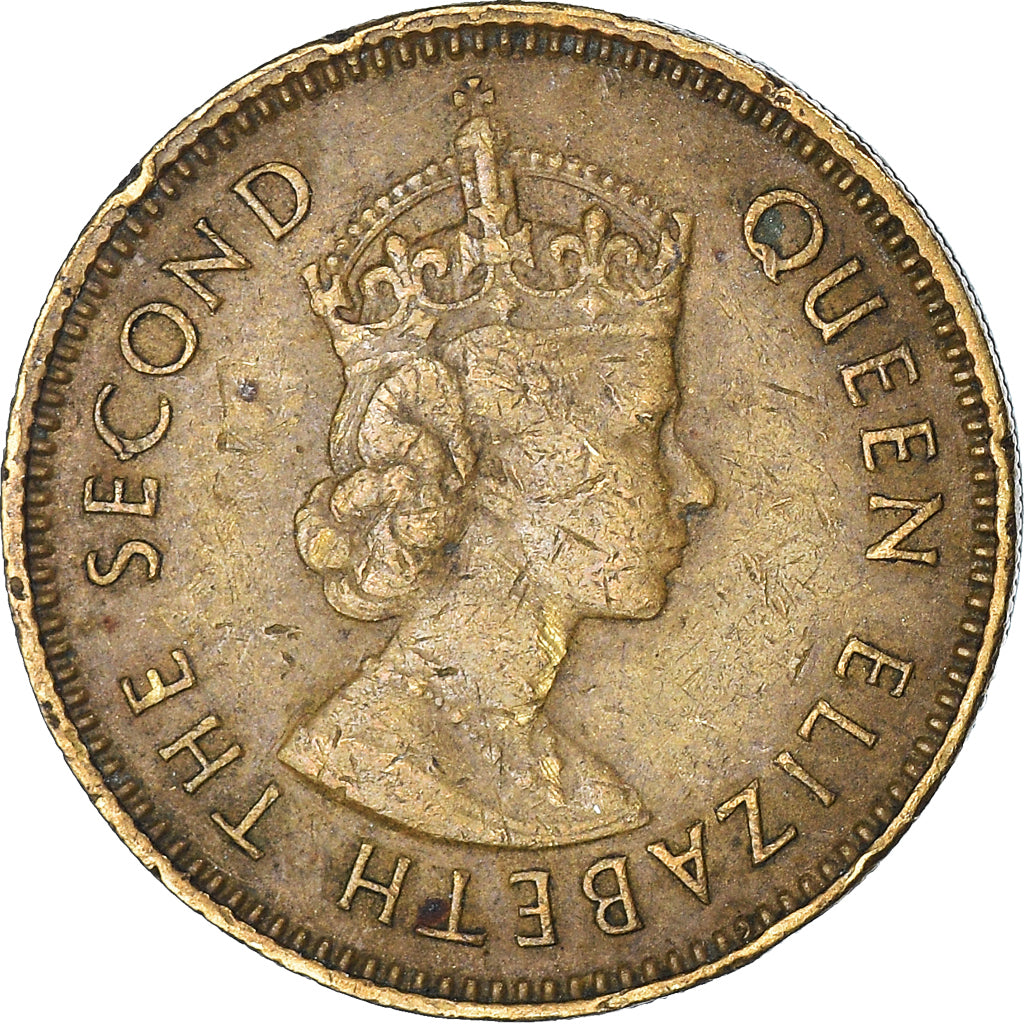 Moneda, Hong Kong, 10 Cents, 1965