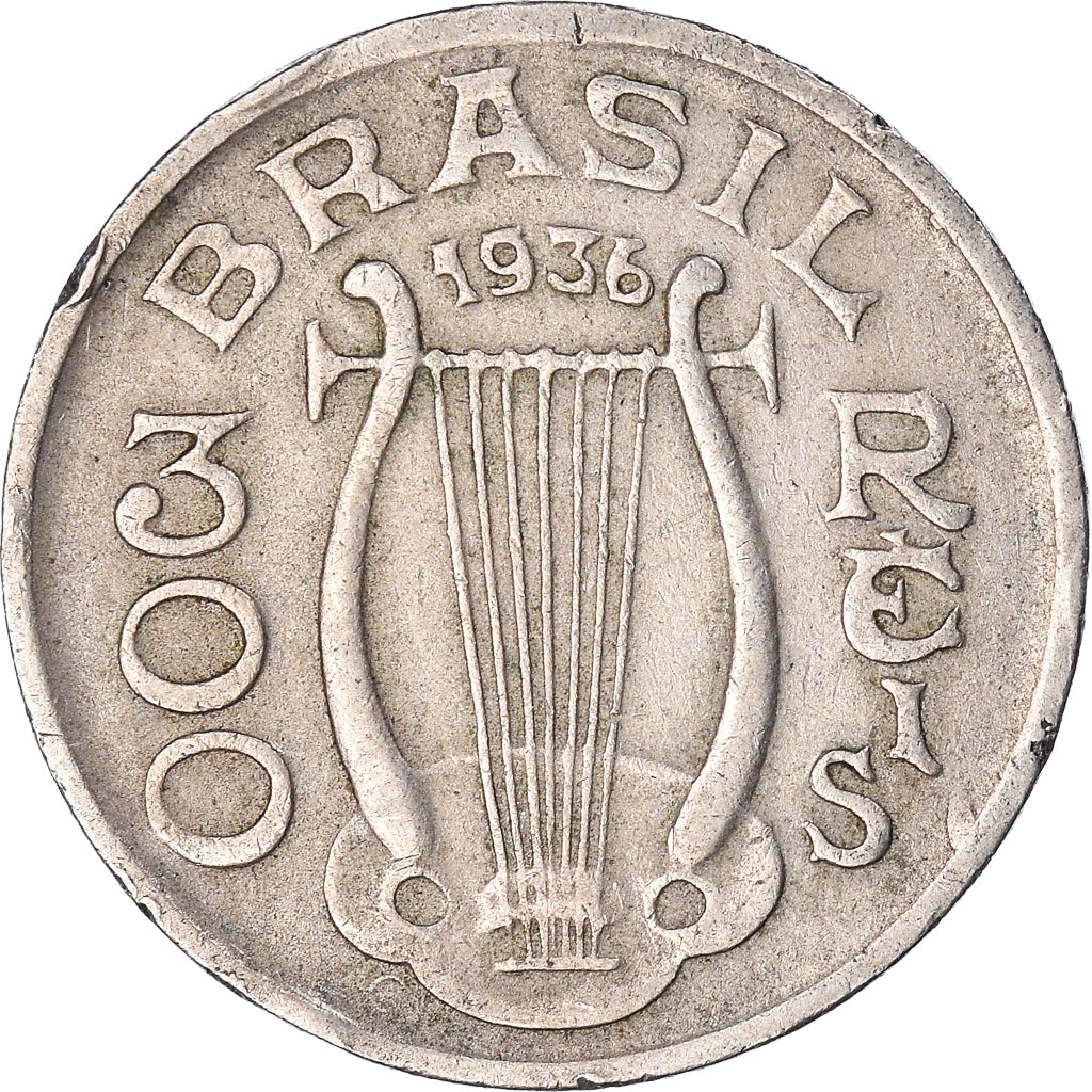Coin, Brazil, 300 Reis, 1936
