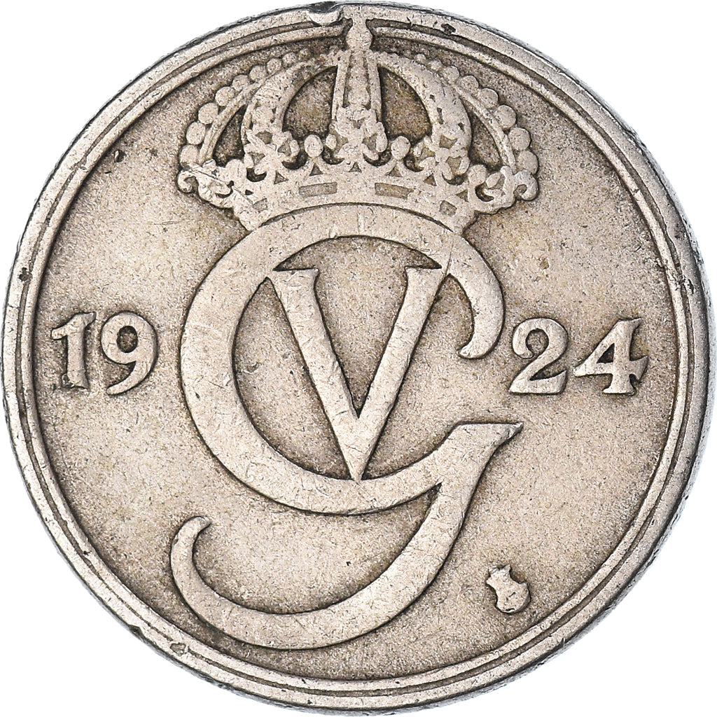 Moneda, Suecia, 50 Öre, 1924