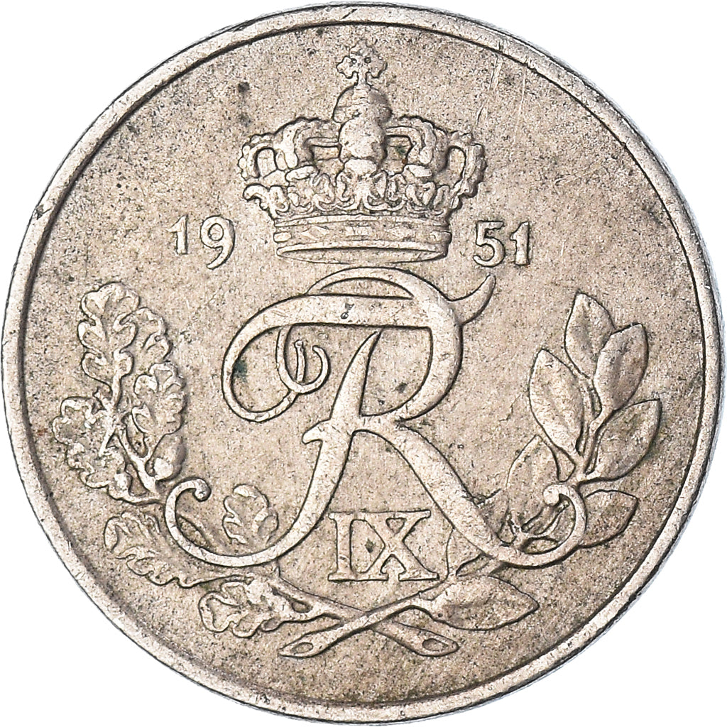 Munten, Denemarken, 10 Öre, 1951