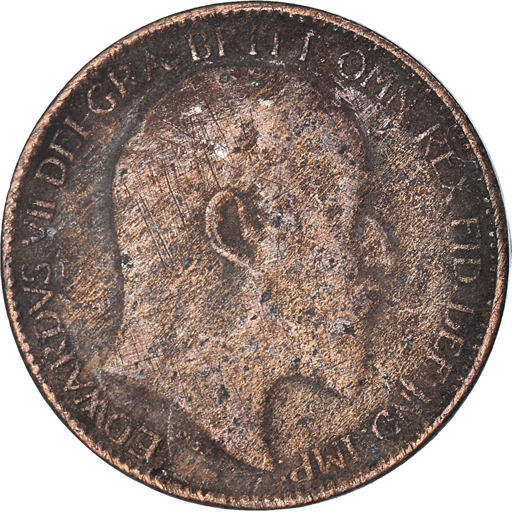 Monnaie, Grande-Bretagne, Farthing, 1909