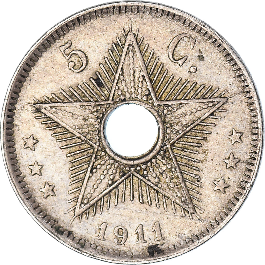 Coin, Belgian Congo, 5 Centimes, 1911