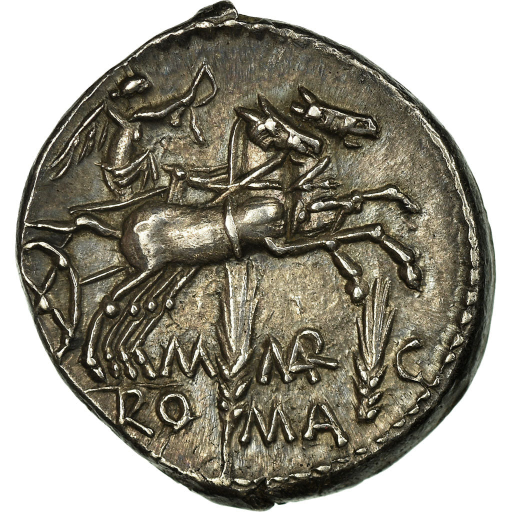 Coin, Marcia, Denarius, Rome, AU(55-58), Silver, Babelon:8