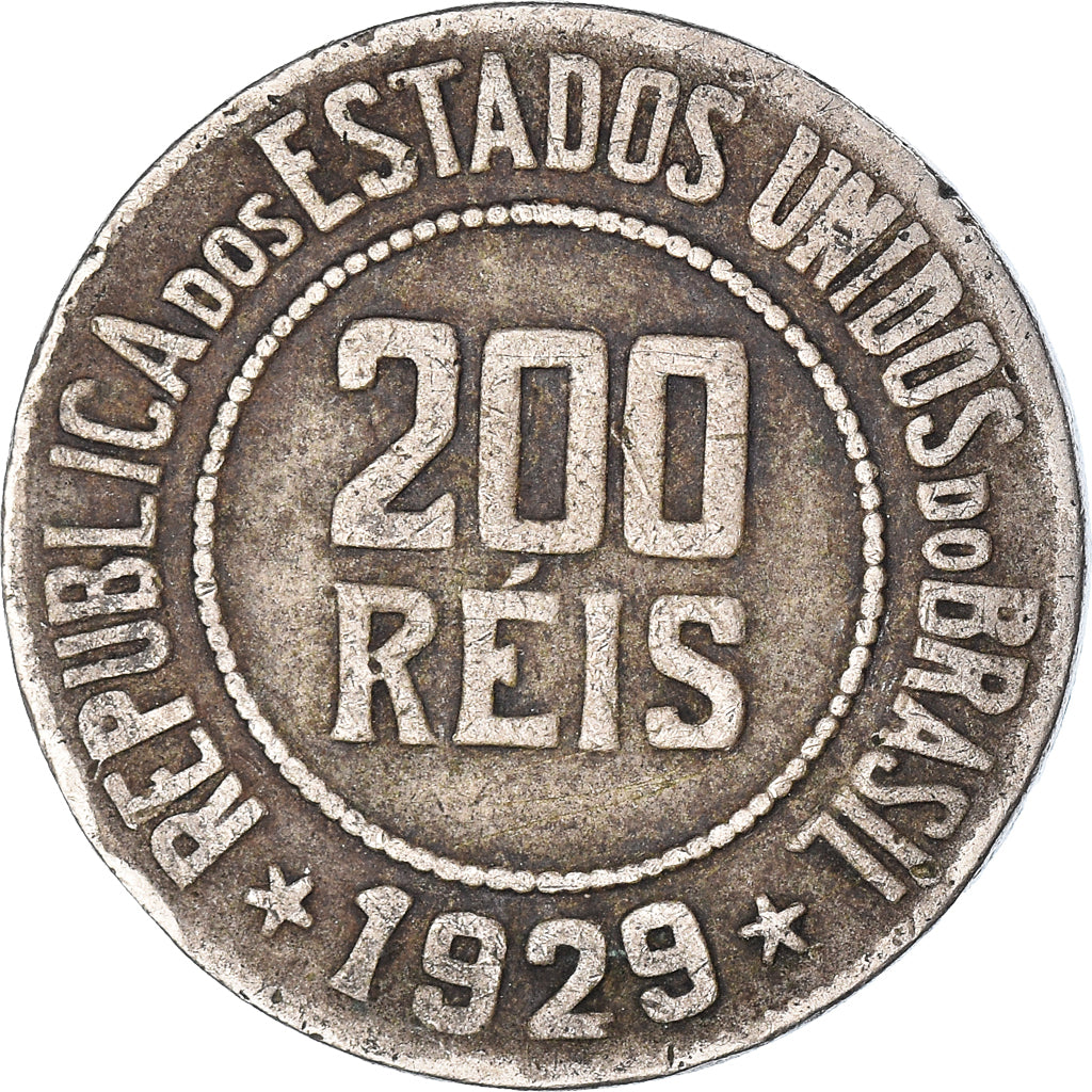 Moneta, Brasile, 200 Reis, 1929