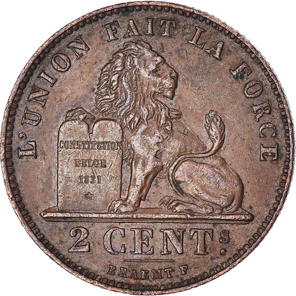 Monnaie, Belgique, 2 Centimes, 1914