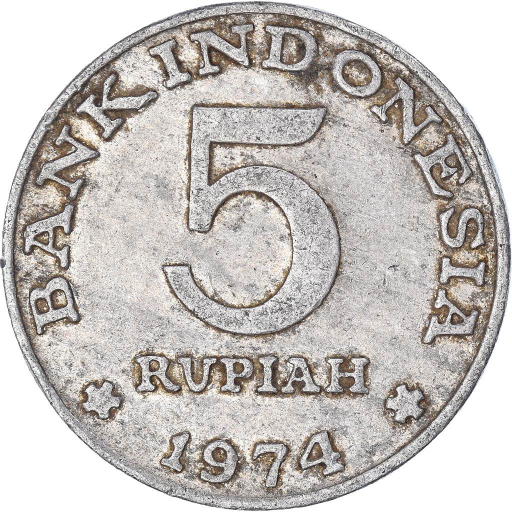 Munten, Indonesië, 5 Rupiah, 1974