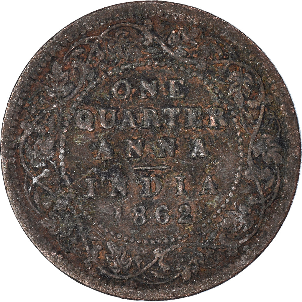 Coin, INDIA-BRITISH, 1/4 Anna, 1862