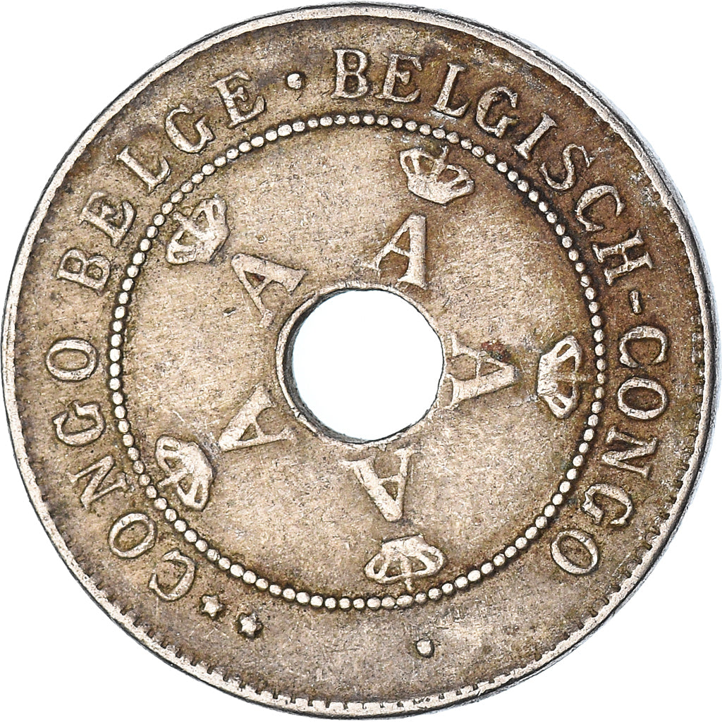 Coin, Belgian Congo, 10 Centimes, 1911