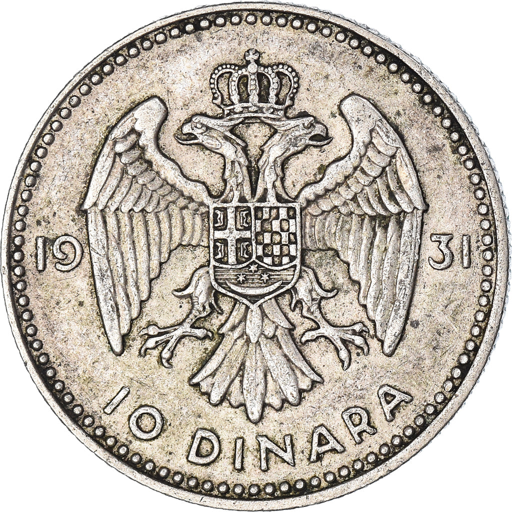 Coin, Yugoslavia, 10 Dinara, 1931