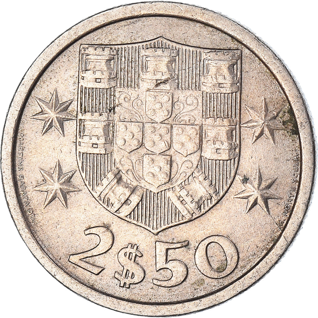 Coin, Portugal, 2.50 Escudo Convertivel, 1976